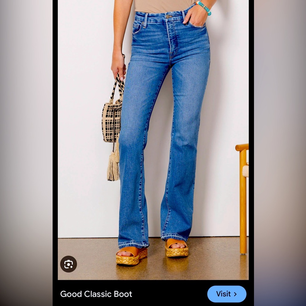 Womens Good American Good Classic Boot jeans